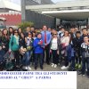 Cecco Paone tra gli studenti dell'agrario